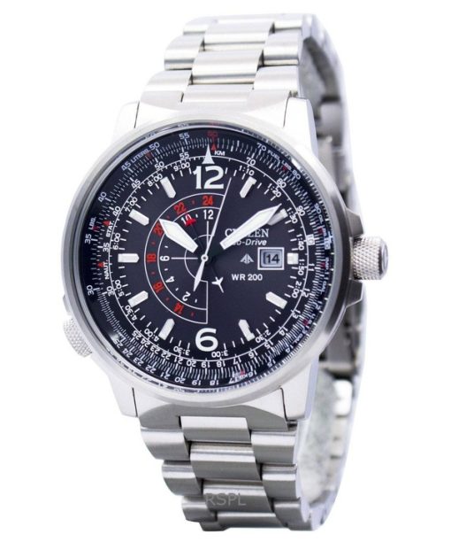 Montre de plongée Citizen Promaster en acier inoxydable avec cadran noir Eco-Drive BJ7010-59E 200M pour homme remise à neuf