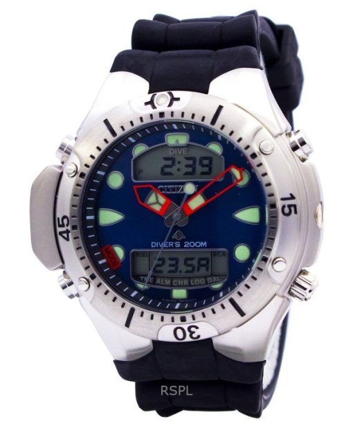 Montre de plongée à quartz Citizen Promaster Aqualand JP1060-01L 200M pour homme avec bracelet en caoutchouc et cadran bleu