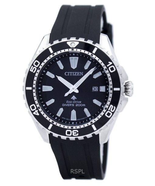 Montre Citizen Promaster Diver's Eco-Drive BN0190-15E 200M pour homme avec bracelet en polyuréthane et cadran noir reconditi