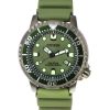 Montre de plongée Citizen Promaster Marine BN0157-11X 200M avec bracelet en caoutchouc et cadran vert Eco-Drive pour homme