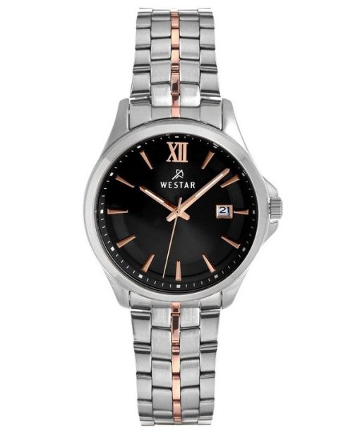 Montre pour femme Westar Profile en acier inoxydable avec cadran noir et quartz 40180SPN603