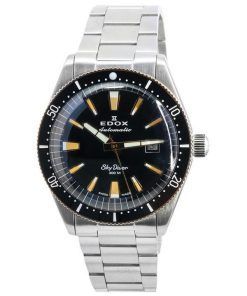 Edox Skydiver Édition Limitée Cadran Noir Automatique Diver's 80126357RNMNIRB 300M Montre Homme