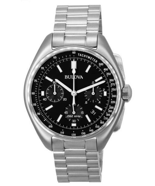 Bulova Lunar Pilot Chronographe Acier Inoxydable Cadran Noir Quartz 96B258 Montre Homme