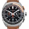 Montre chronographe Bulova Racer avec bracelet en cuir et cadran noir à quartz 98B427 100M pour homme