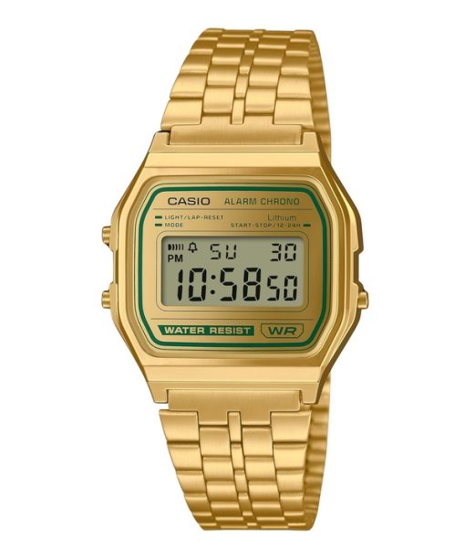 Montre unisexe Casio Vintage Digital Gold Tone Dial Quartz A158WEGV-9A