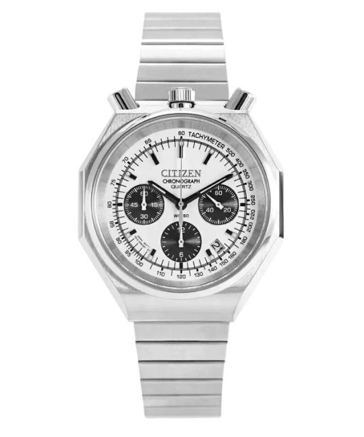 Montre Citizen Tsuno Bull Head Chronograph Acier inoxydable Cadran argenté Quartz AN3700-62A pour homme