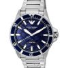 Emporio Armani Meccanico Acier Inoxydable Noir Cadran Cœur Ouvert Automatique AR60057 Montre Homme