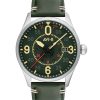 Montre automatique pour homme AVI-8 Spitfire Smith Reading avec bracelet en cuir et cadran vert AV-4090-03