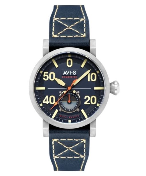 Montre Homme AVI-8 Dambuster Chadwick Meca-Quartz Bracelet Cuir Bleu Cobalt Cadran Bleu AV-4113-01