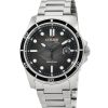 Montre Citizen Marine en acier inoxydable avec cadran noir Eco-Drive AW1816-89E 100M pour homme