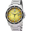 Montre homme Citizen Marine en acier inoxydable avec cadran jaune Eco-Drive AW1816-89X 100M