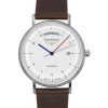 Montre homme Bauhaus Classic avec bracelet en cuir et cadran blanc automatique 21621