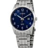 Montre homme Citizen BI5000-52L en acier inoxydable avec cadran bleu et quartz