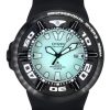 Montre de plongée Citizen Promaster avec bracelet en PU et cadran vert Eco-Drive BJ8055-04X 300M pour homme