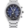 Montre homme Citizen Tsuku-yomi Chronograph Moon Phase Super Titanium Cadran bleu Eco-Drive BY1010-81L 100M