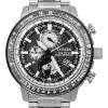 Montre pilote pour homme Citizen Promaster Geo Trekker en acier inoxydable avec cadran gris Eco-Drive BY3006-53H 200M