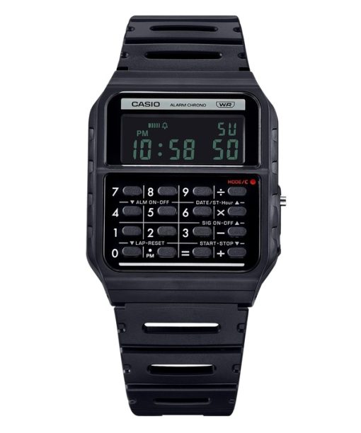 Montre unisexe Casio POP Vintage Calculator Digital Black Bio-Based Resin Strap Quartz CA-53WB-1B