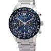 Montre chronographe Citizen Eco-Drive en acier inoxydable avec cadran bleu CA4554-84L 100M pour homme