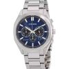 Montre chronographe Citizen Eco-Drive en acier inoxydable avec cadran bleu CA4590-81L 100M pour homme