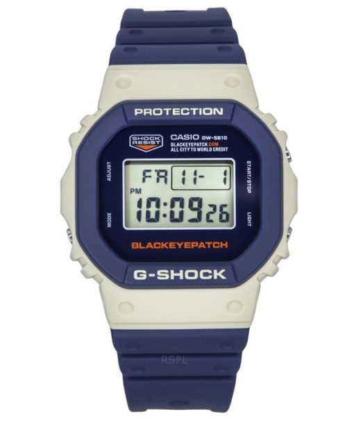 Montre Casio G-Shock Digital BlackEyePatch Collaboration Bracelet en résine biosourcée Quartz DW-5610BEP-2 200M pour homme