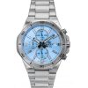 Montre chronographe analogique Casio Edifice Standard en acier inoxydable avec cadran bleu et quartz EFV-640D-2BV 100M pour homm