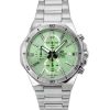 Montre chronographe analogique Casio Edifice Standard en acier inoxydable avec cadran vert et quartz EFV-640D-3AV 100M pour homm