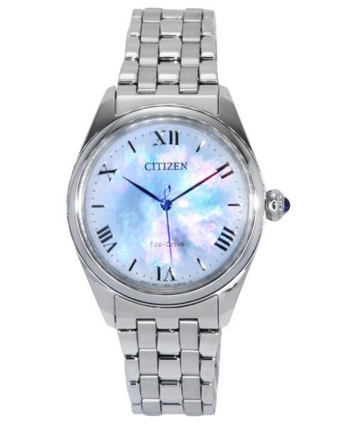 Montre Citizen L Eco-Drive en acier inoxydable avec cadran en nacre EM1140-80D pour femme