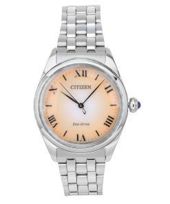 Montre Citizen L en acier inoxydable avec cadran en cuivre Eco-Drive EM1140-80X pour femme