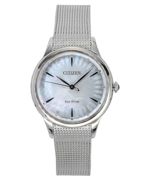 Montre Citizen L en acier inoxydable avec cadran en nacre Eco-Drive EM1150-86D pour femme