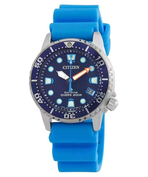 Montre Citizen Promaster Dive pour homme avec bracelet en polyuréthane et cadran bleu Eco-Drive EO2028-06L 200M