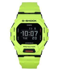 Montre Casio G-Shock G-Squad Digital Smartphone Link Bracelet en résine jaune Quartz GBD-200-9 200M pour homme