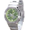 Montre Casio G-Shock G-Steel analogique numérique à quartz avec cadran vert GM-2110D-3A 200M pour homme