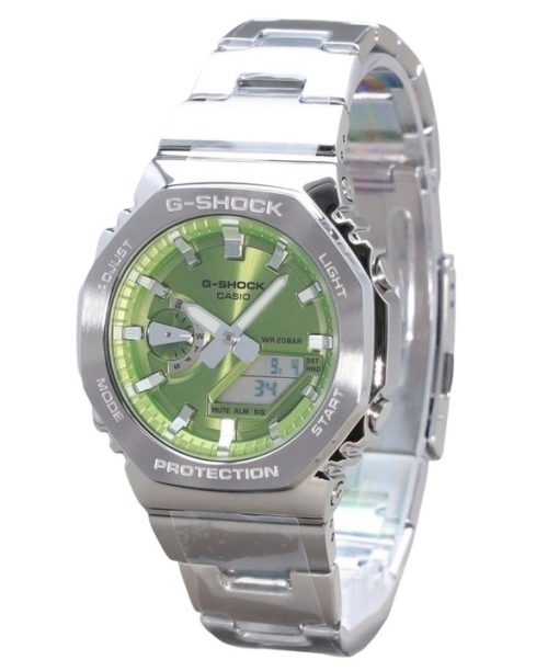 Montre Casio G-Shock G-Steel analogique numérique à quartz avec cadran vert GM-2110D-3A 200M pour homme