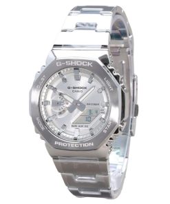 Montre Casio G-Shock G-Steel analogique numérique à quartz avec cadran argenté GM-2110D-7A 200M pour homme