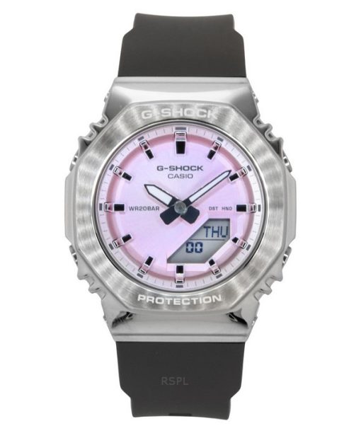 Montre analogique numérique Casio G-Shock pour femme avec bracelet en résine biosourcée et cadran rose à quartz GM-S2110-4A 200M