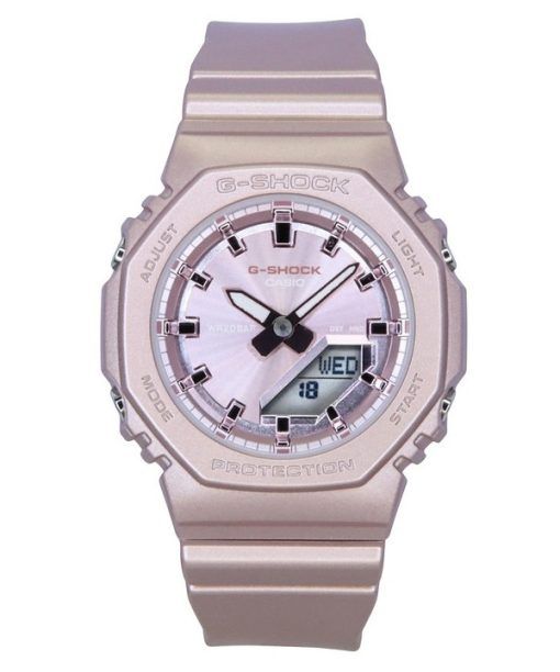 Montre analogique numérique Casio G-Shock pour femme avec bracelet en résine biosourcée et cadran rose à quartz GMA-P2100ST-4A 2