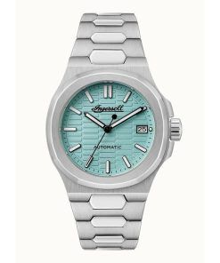 Montre automatique pour homme Ingersoll The Catalina en acier inoxydable avec cadran turquoise I14601