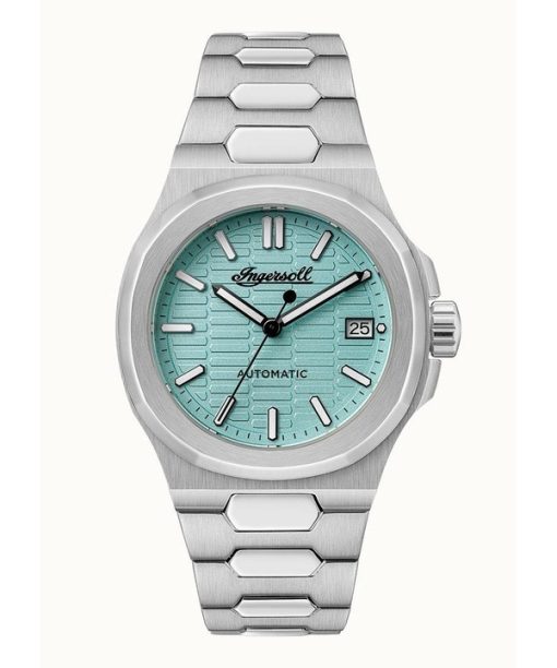 Montre automatique pour homme Ingersoll The Catalina en acier inoxydable avec cadran turquoise I14601