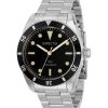 Montre Invicta Vintage Pro Diver en acier inoxydable avec cadran noir et montre de plongée automatique 31290 200M pour homme