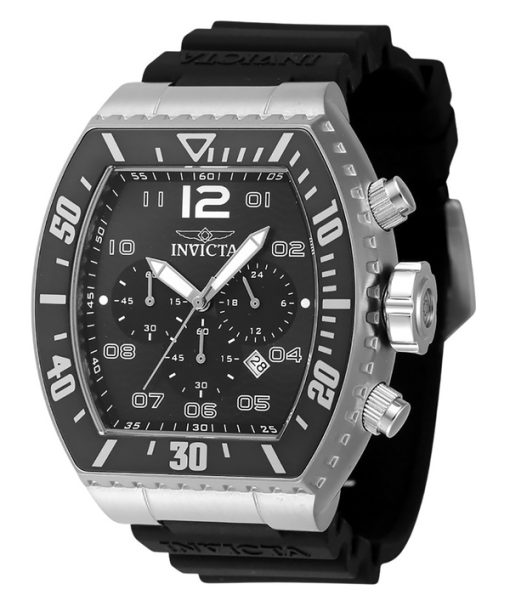 Montre homme Invicta Pro Diver Chronograph bracelet en silicone cadran noir Quartz 47282 100M