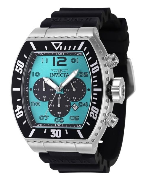 Montre homme Invicta Pro Diver Chronograph bracelet en silicone cadran turquoise Quartz 47285 100M