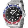 Montre Invicta Pro Diver en acier inoxydable avec lunette Pepsi bleue et rouge et cadran noir, modèle de plongée automatique 479