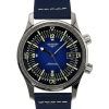 Montre Homme Longines Legend Diver Bracelet Cuir Cadran Bleu Automatique L3.774.4.90.2 300M