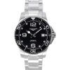 Montre de plongée automatique Longines HydroConquest en acier inoxydable avec cadran noir L3.780.4.56.6 300M pour homme