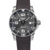 Montre de plongée automatique Longines Hydroconquest avec bracelet en caoutchouc et cadran gris Sunray L3.781.4.76.9 300M pour h