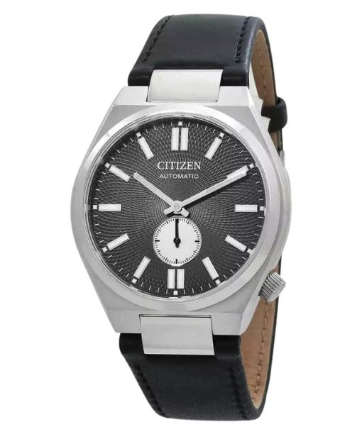 Montre homme Citizen Tsuyosa SmToute Second avec bracelet en cuir et cadran gris automatique NK5010-01H