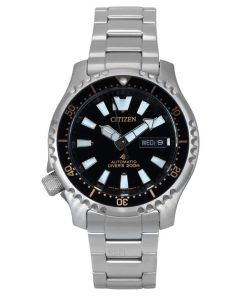 Montre de plongée automatique Citizen Promaster Marine Limited Edition avec cadran noir NY0160-66E 200 m pour homme avec bracele