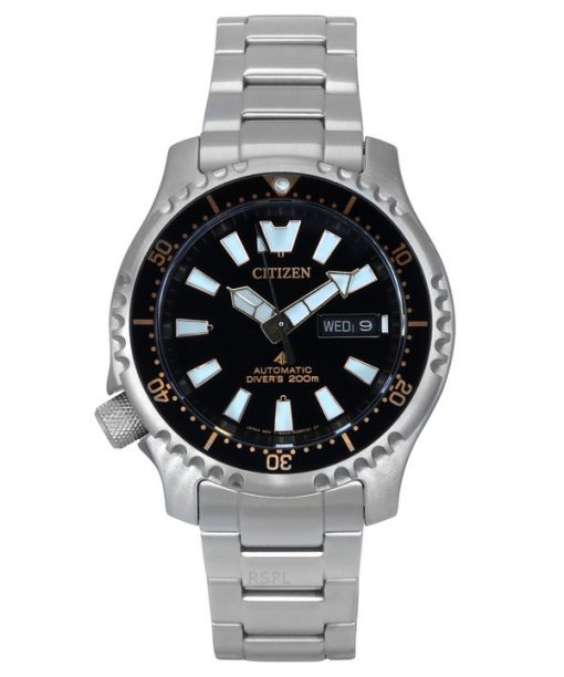 Montre de plongée automatique Citizen Promaster Marine Limited Edition avec cadran noir NY0160-66E 200 m pour homme avec bracele