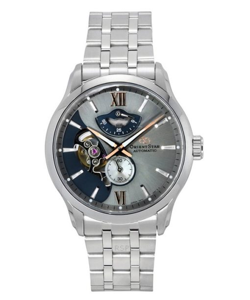 Montre homme Orient Star Contemporary édition limitée à cadran gris à cœur ouvert automatique RE-AV0B09N 100M