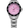 Montre femme Ratio FreeDiver Sapphire en acier inoxydable avec cadran rose bonbon à quartz RTFL809 200M